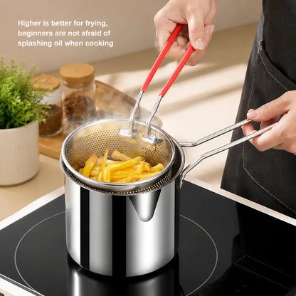 4Pcs Stainless Steel Deep Fryer Set
