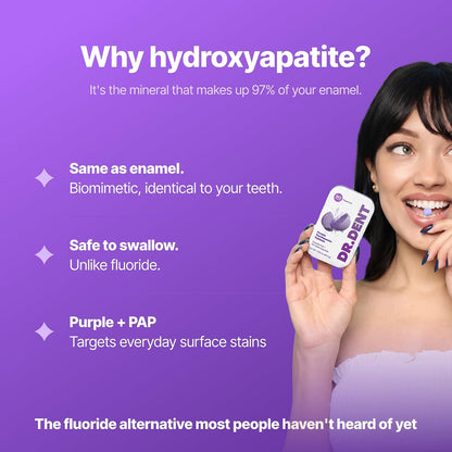 Purple Toothpaste Tablets with Hydroxyapatite & PAP – Fluoride-Free