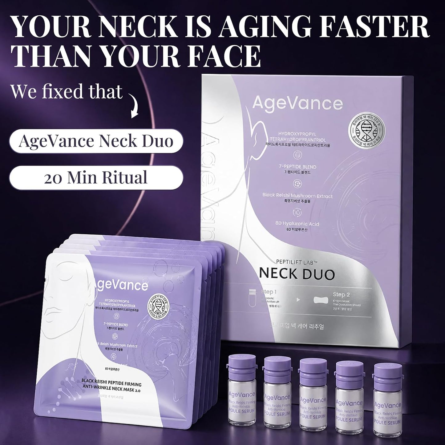 PEPTILIFT LAB™ NECK DUO-Fine Line Care Firming Neck Mask