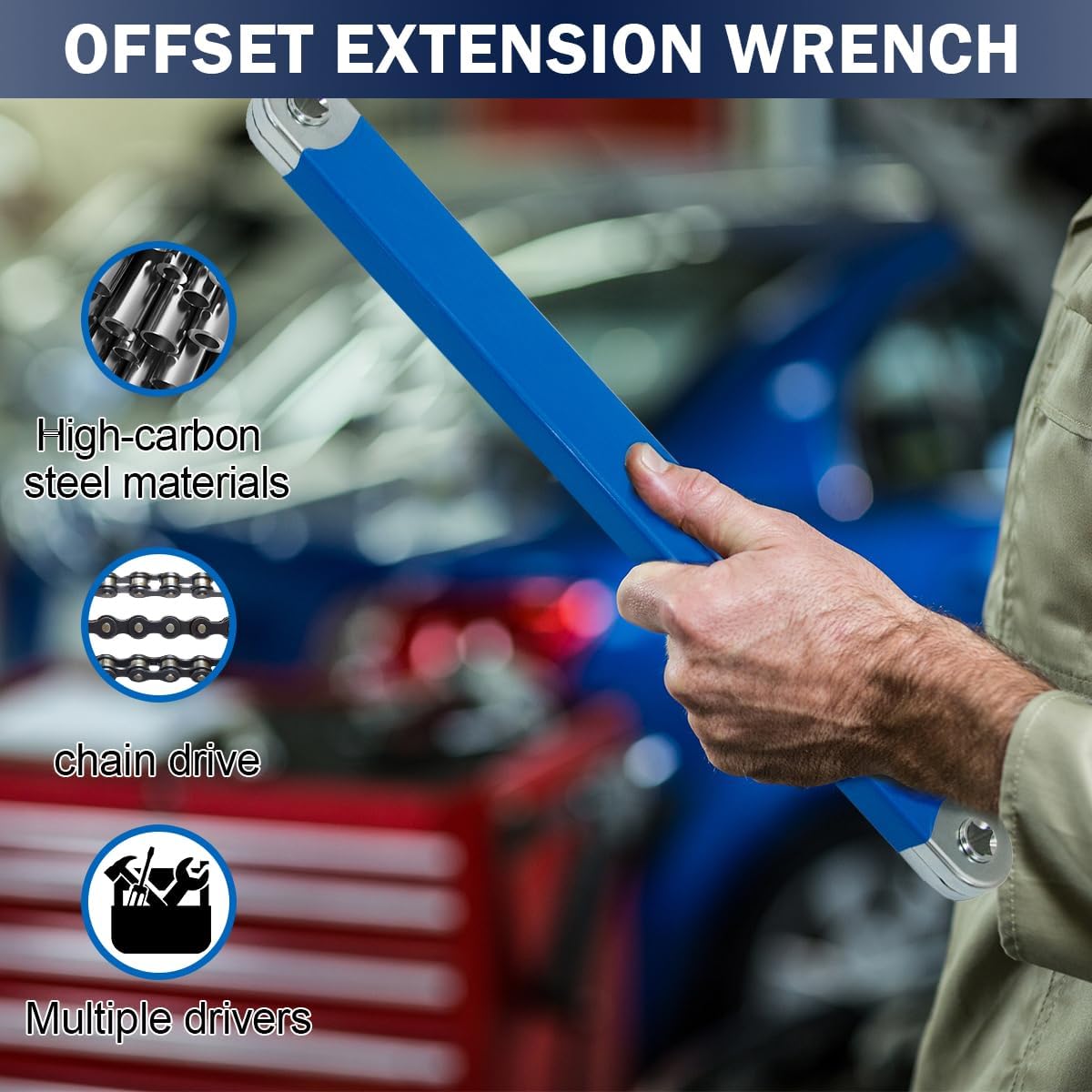 9.8" Zero-Degree Extension Wrench for Tight Spaces