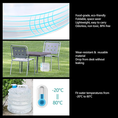 Collapsible Water Container With Spigot