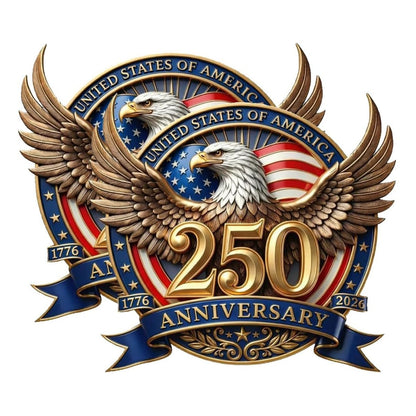 2PCS 250th Anniversary USA Car Decal Sticker