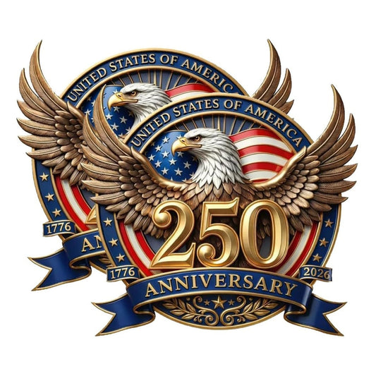 2PCS 250th Anniversary USA Car Decal Sticker