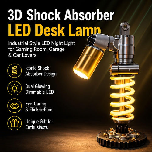 Shock Absorber Table Lamp, Battery Powered LED Night Light