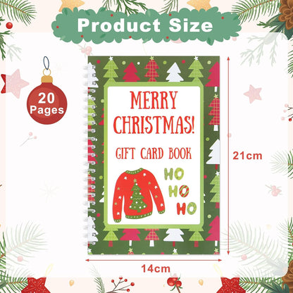 Gift Card Book Christmas-20 Pages Gift Card Holder Christmas