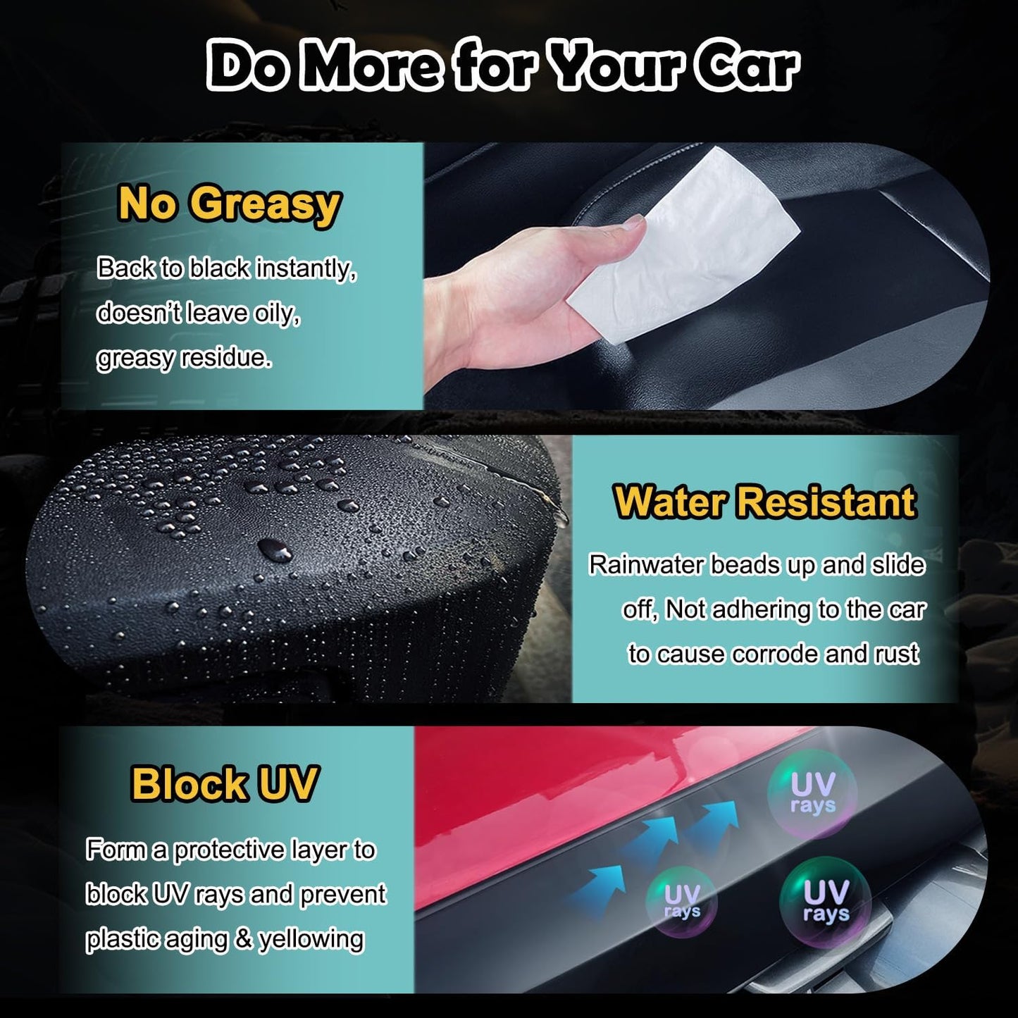 Car Plastic Restorer – Deep Shine, UV Protection & Trim Revival