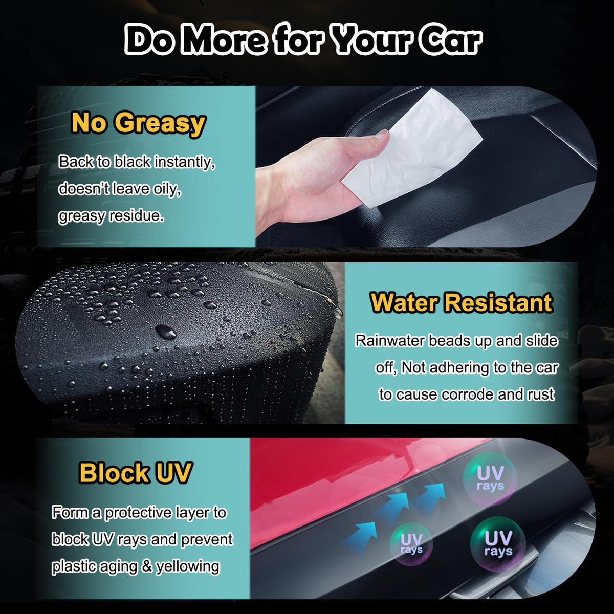 Car Plastic Restorer – Deep Shine, UV Protection & Trim Revival