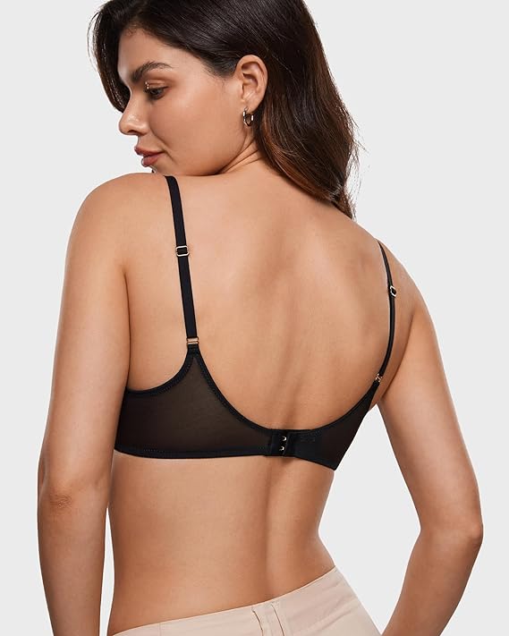 Women's Cosnufy Sheer Balconette Bra