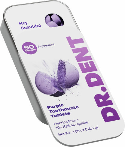 Purple Toothpaste Tablets with Hydroxyapatite & PAP – Fluoride-Free