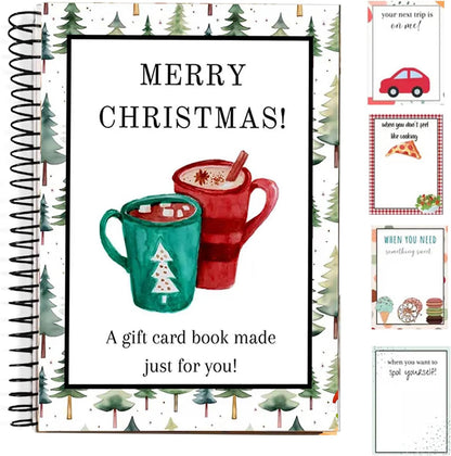 Gift Card Book Christmas-20 Pages Gift Card Holder Christmas