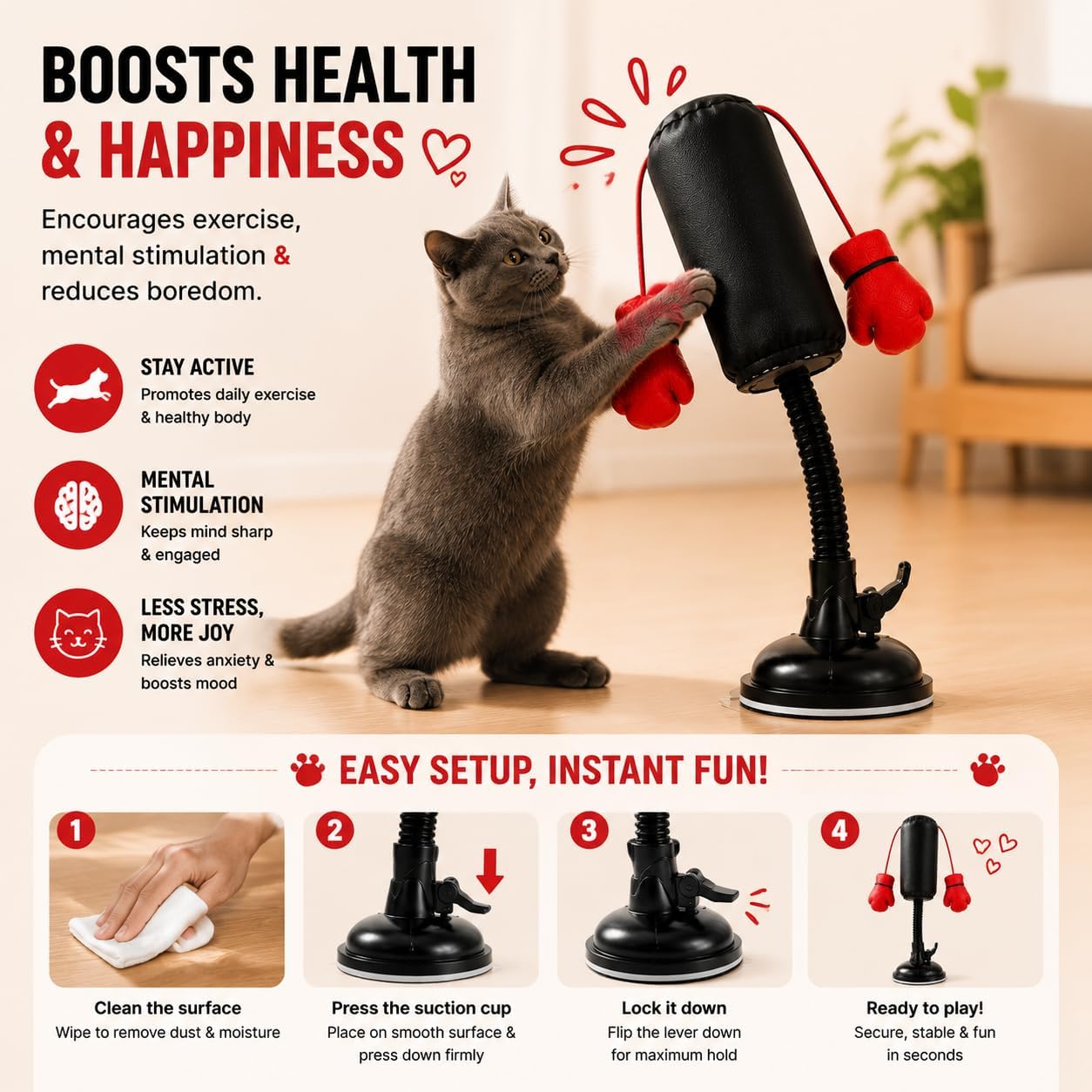 Paw Punch Cat Punching Bag Toy