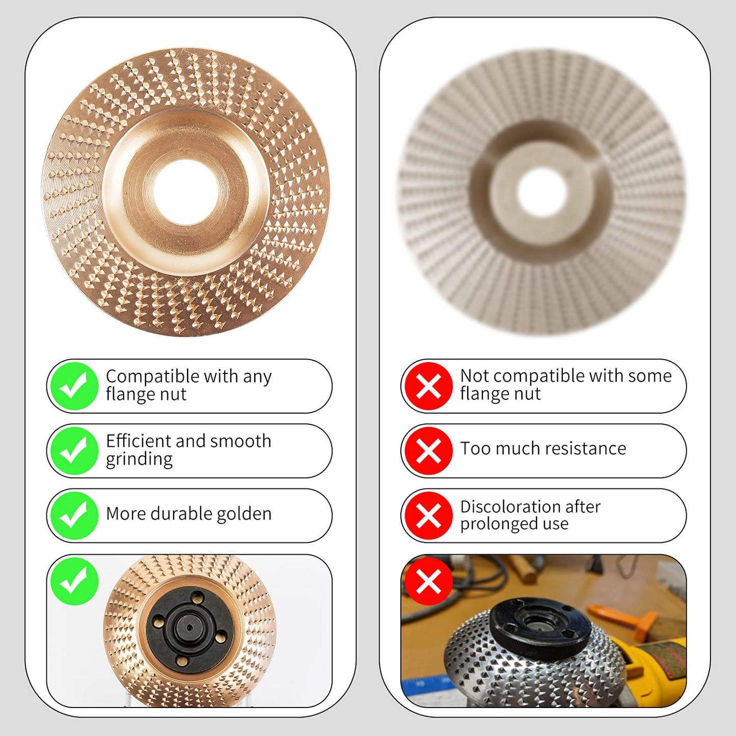 3Pcs 4 Inch Grinding Discs Wheels
