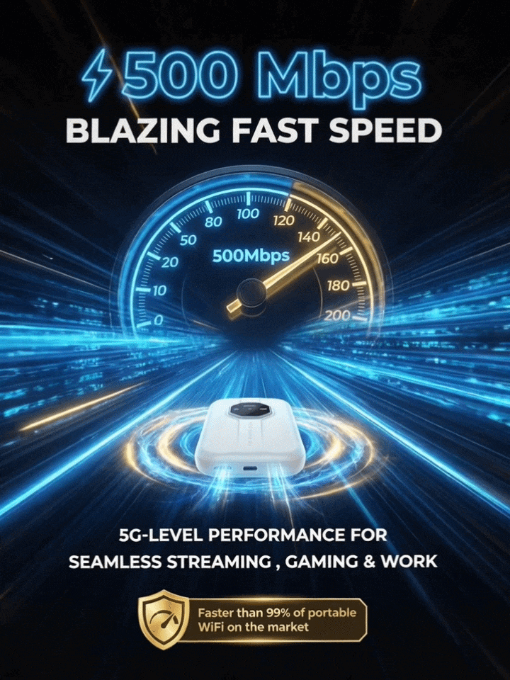 Boundless Portable Wi-Fi – Global Travel Hotspot with Wi-Fi 6 & AI Speed Boost
