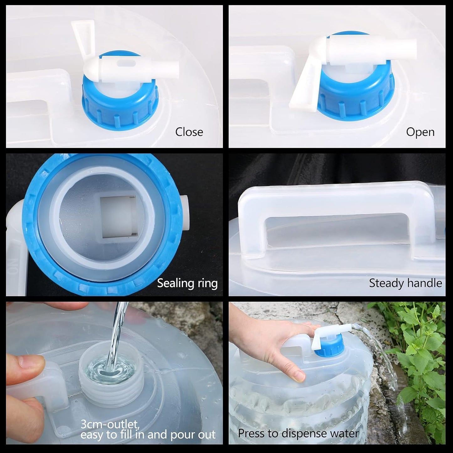 Collapsible Water Container With Spigot