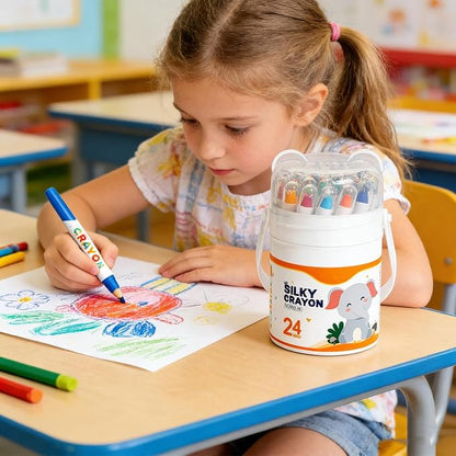 24 Washable Crayons for Toddlers – Non-Toxic Twist-Up Paint Sticks