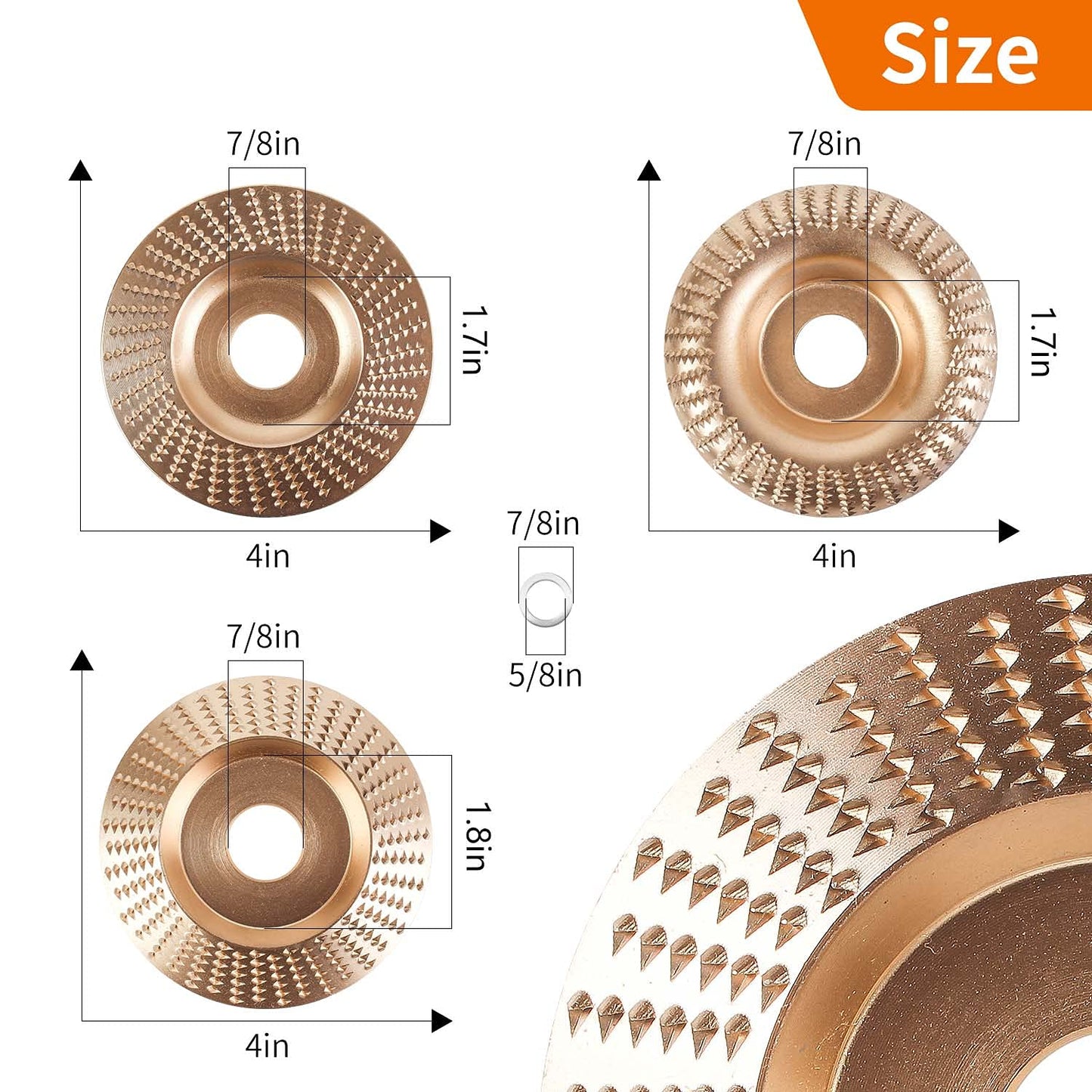 3Pcs 4 Inch Grinding Discs Wheels