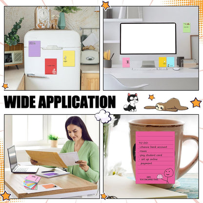 12 Pcs Funny Sticky Notes for Work 4x3''