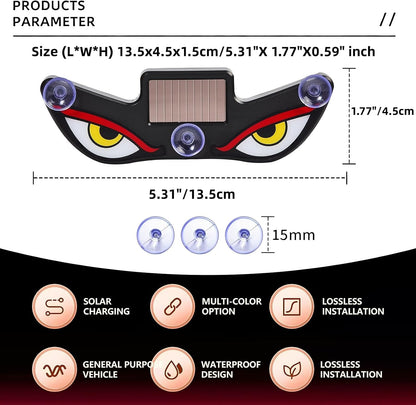 Vampire Devil Eye LED Car Window Display, Solar & USB Powered