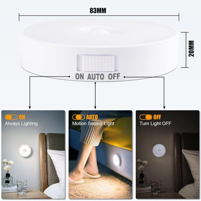 4-Pack Motion Sensor Night Lights – Rechargeable, Warm & Cold White
