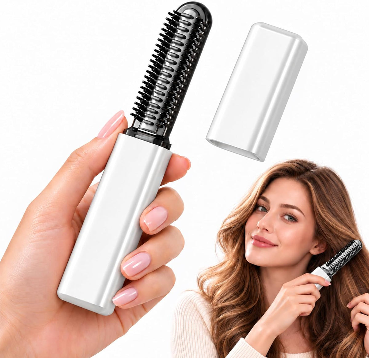 Mini Cordless Heated Styling Brush|Effortless Styling, Wherever You Go