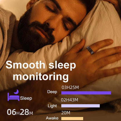 Smart Health Ring Fitness Tracker Sleep Monitor No Subscription