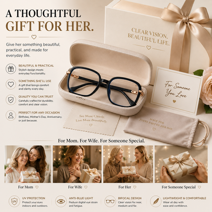 Women's Bifocal Anti-Blue Light Reading Glasses