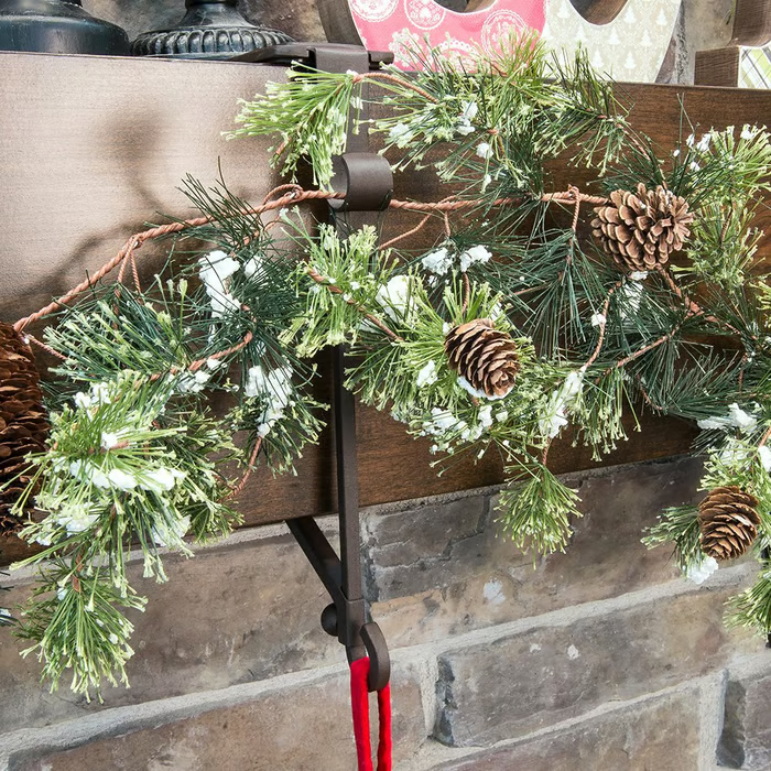Adjustable Mantel Hook|No-Drill Fireplace Garland Hangers for Mantel