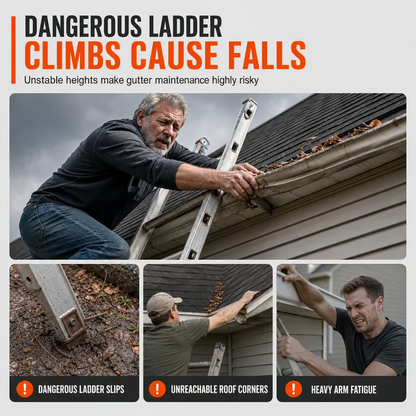 No-Climb Gutter Cleaning Tool