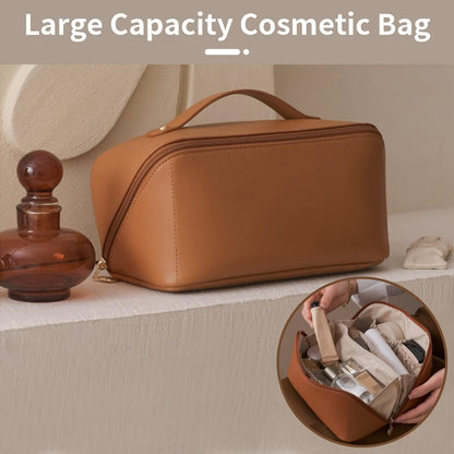 PU Leather Waterproof Makeup Pouch – Travel Cosmetic Organizer, 4 Colors