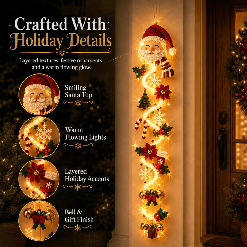 Glowing Christmas Door Hanger|6 Festive Lighted Designs with Warm Glow