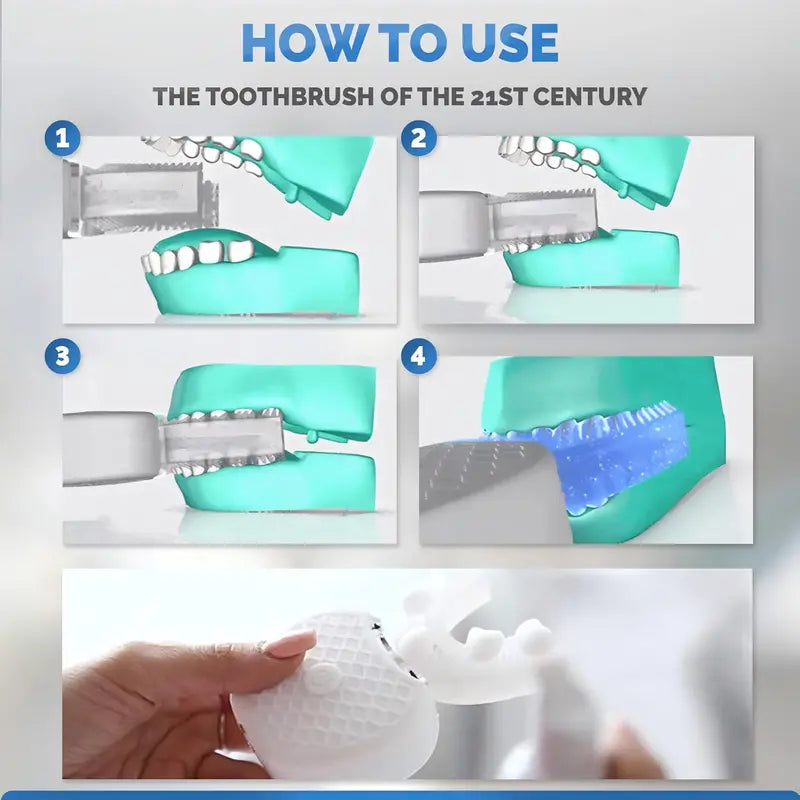 Adults Auto Ultrasonic U-Shaped Toothbrush
