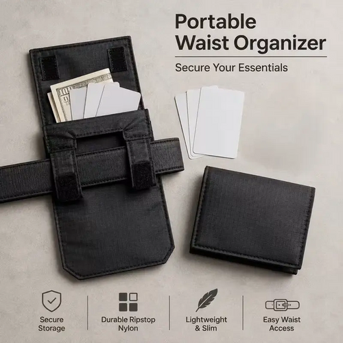Slim Ripstop Nylon Hidden Waist Money Belt
