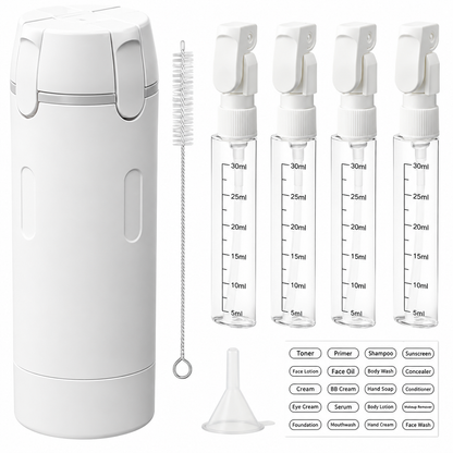 4 in 1 Travel Dispenser Bottle with Scale and Label
