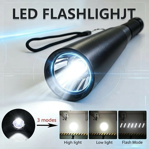 Aluminum Alloy Flashlight – 3 Modes Durable Portable Torch