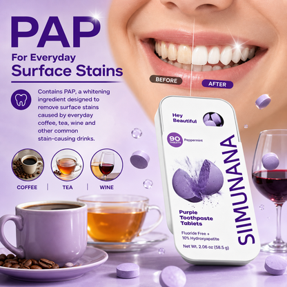 Purple Toothpaste Tablets with Hydroxyapatite & PAP – Fluoride-Free