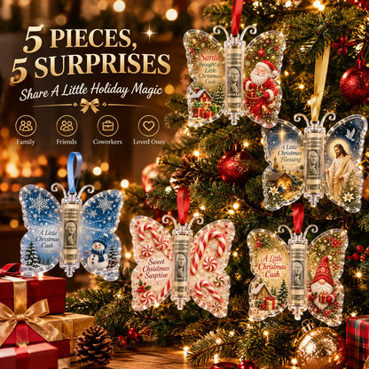 Christmas Cash Gift Ornament – Butterfly Money Holder Set