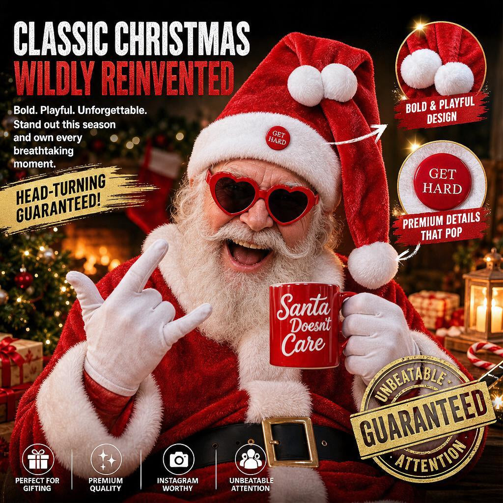 Funny Santa Cockyhat with Interactive Get Hard Button