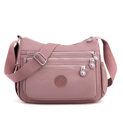 Anti-Theft Nylon Crossbody Bag for Women – Lightweight Multi-Pocket Everyday Shoulder Bag