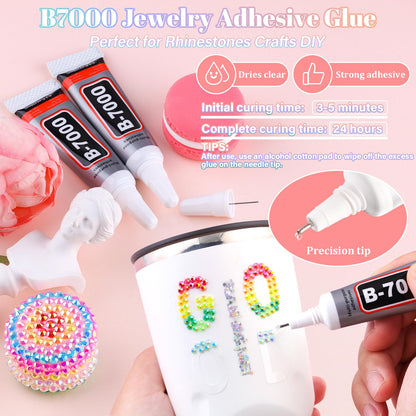 40000Pcs DIY Jelly Rhinestones synthetic beads With Kit for Bedazzling