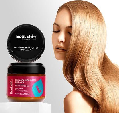 Collagen Shea Butter Hair Mask Deep Repair for Dry and Damaged Hair All Hair Types
