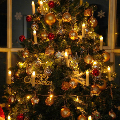 10Pcs Flameless Christmas Trees Candles with Remote Timer