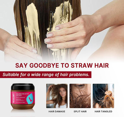 Collagen Shea Butter Hair Mask Deep Repair for Dry and Damaged Hair All Hair Types