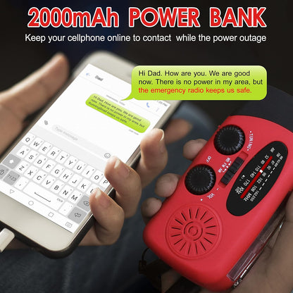 Solar Hand Crank Emergency Weather Radio