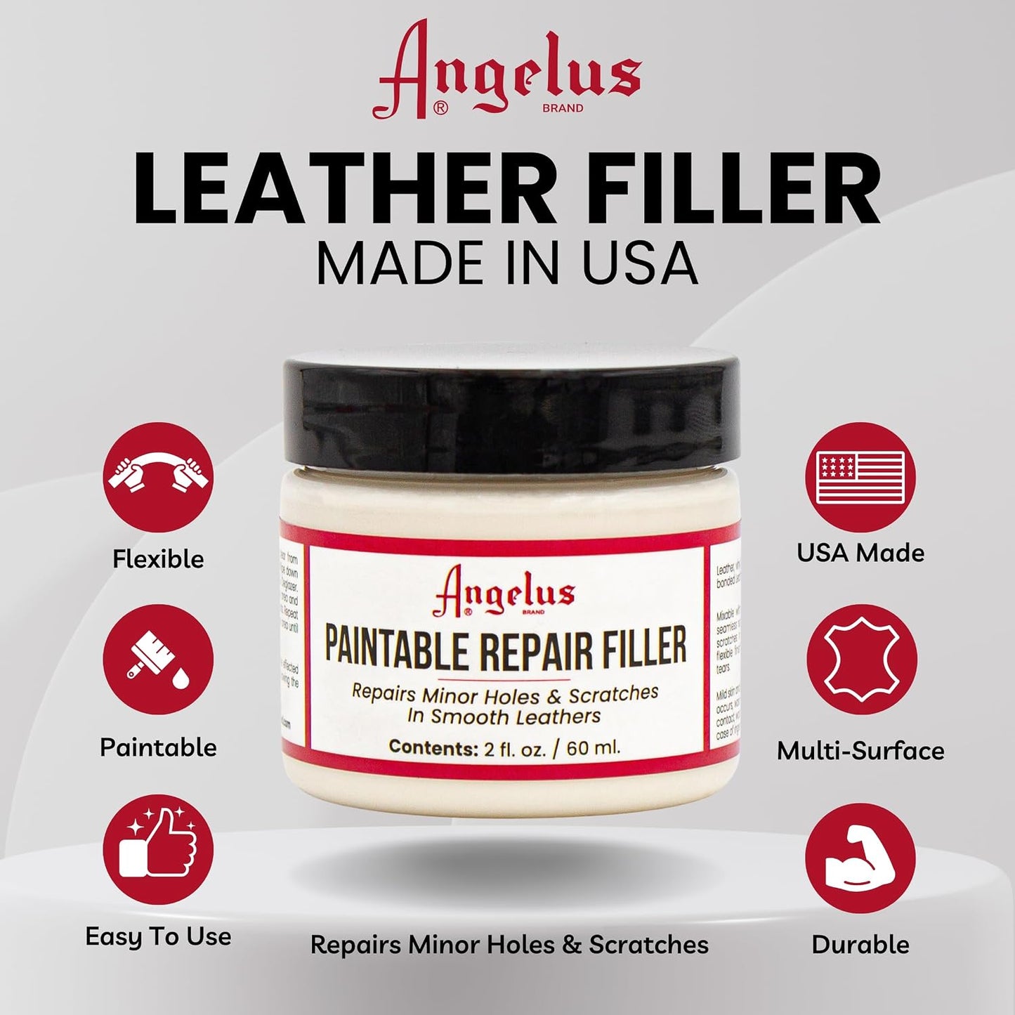 Leather Filler for Filling or Repairing Holes, Tears, Cracks, Scratches