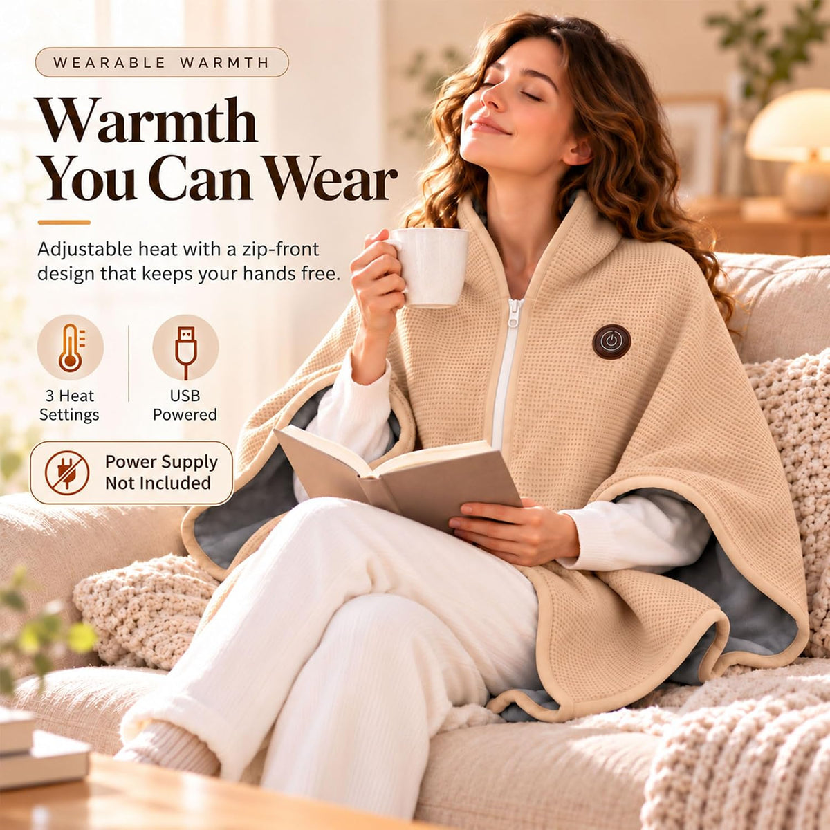 Wearable Heated Blanket – Cozy Hands-Free Warmth