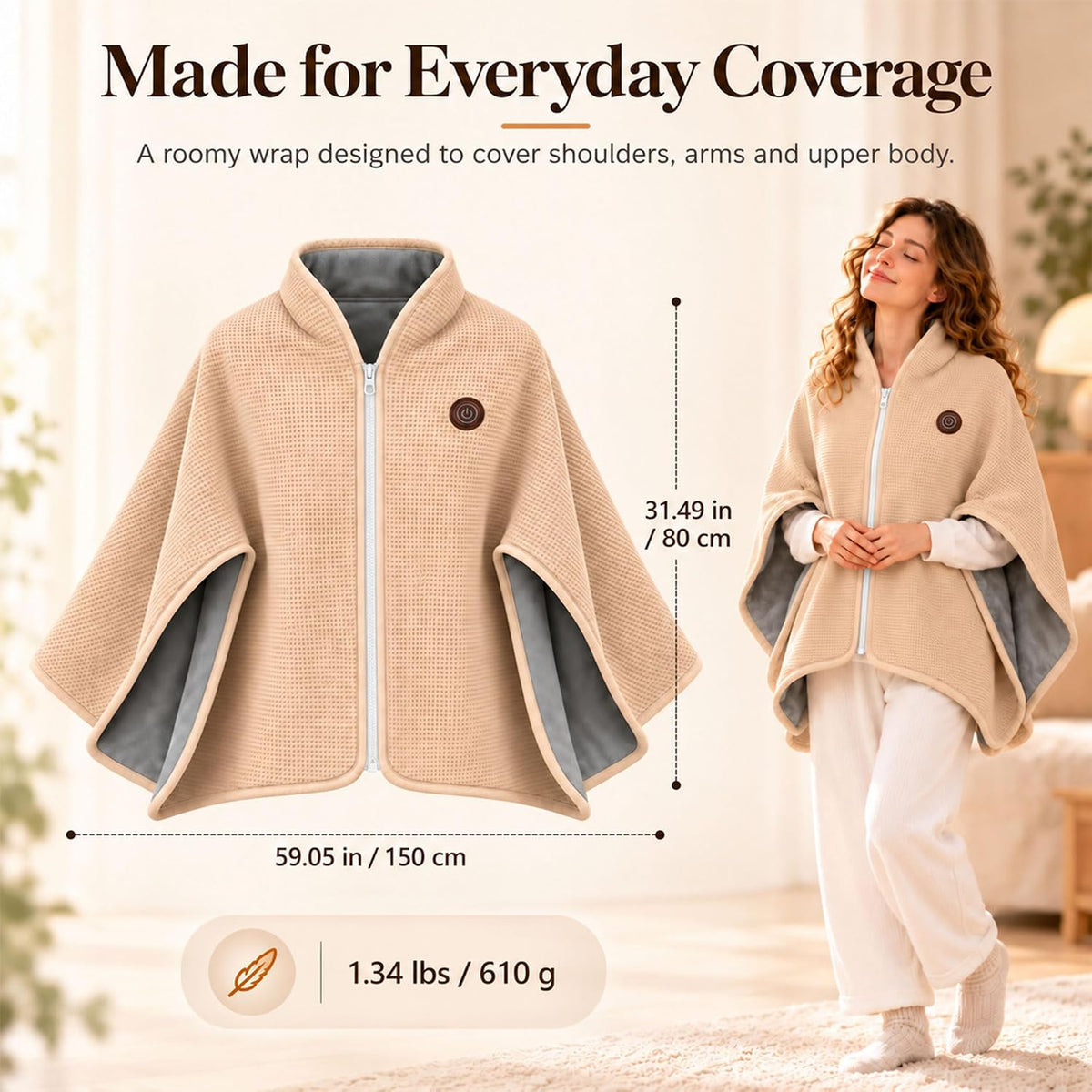 Wearable Heated Blanket – Cozy Hands-Free Warmth