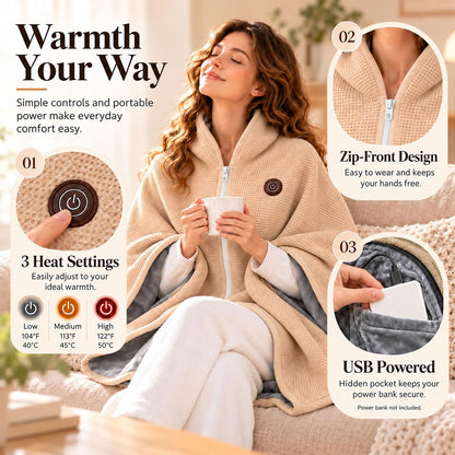 Wearable Heated Blanket – Cozy Hands-Free Warmth