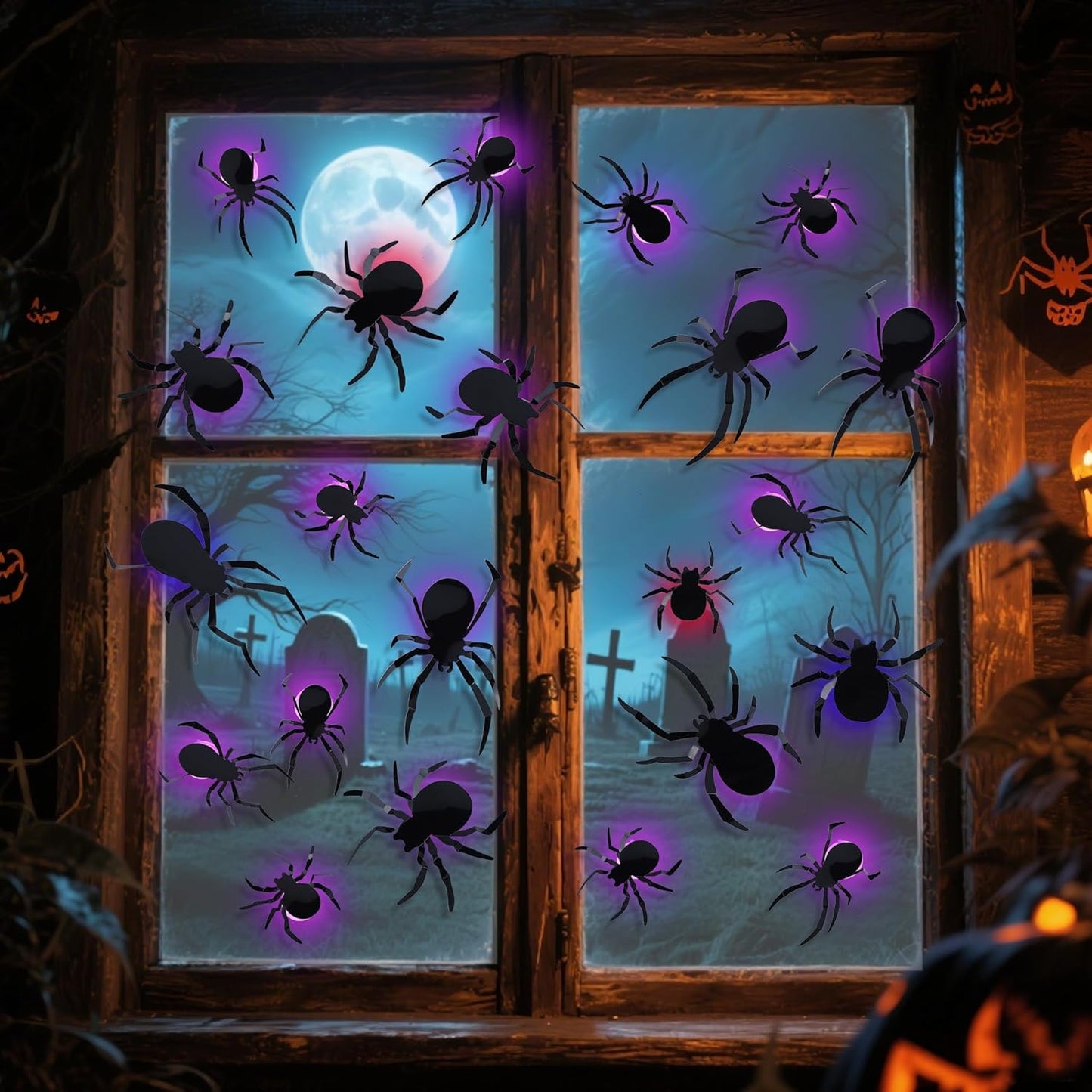 3D Spiders Light Design LED Decorations