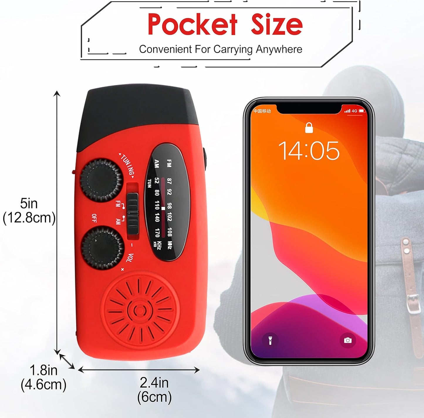 Solar Hand Crank Emergency Weather Radio