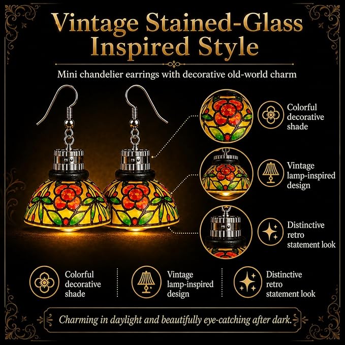 Chandelier Light Earrings — Vintage Glow Statement Jewelry
